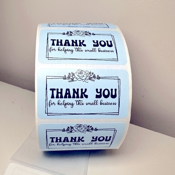 handmade Other - 100 Thank You Sticker roll for Poshmark 2in | Shipping Supplies